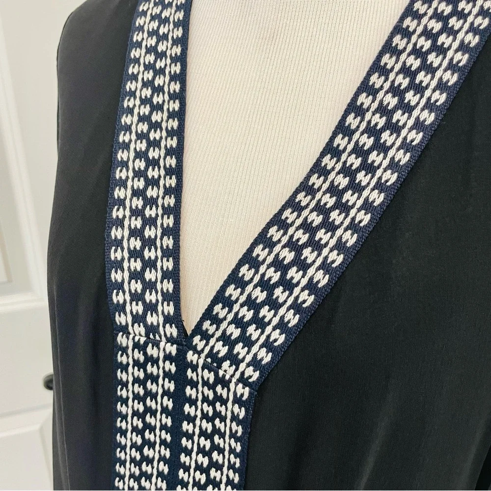 Tory Burch silk sheer‎ black tunic